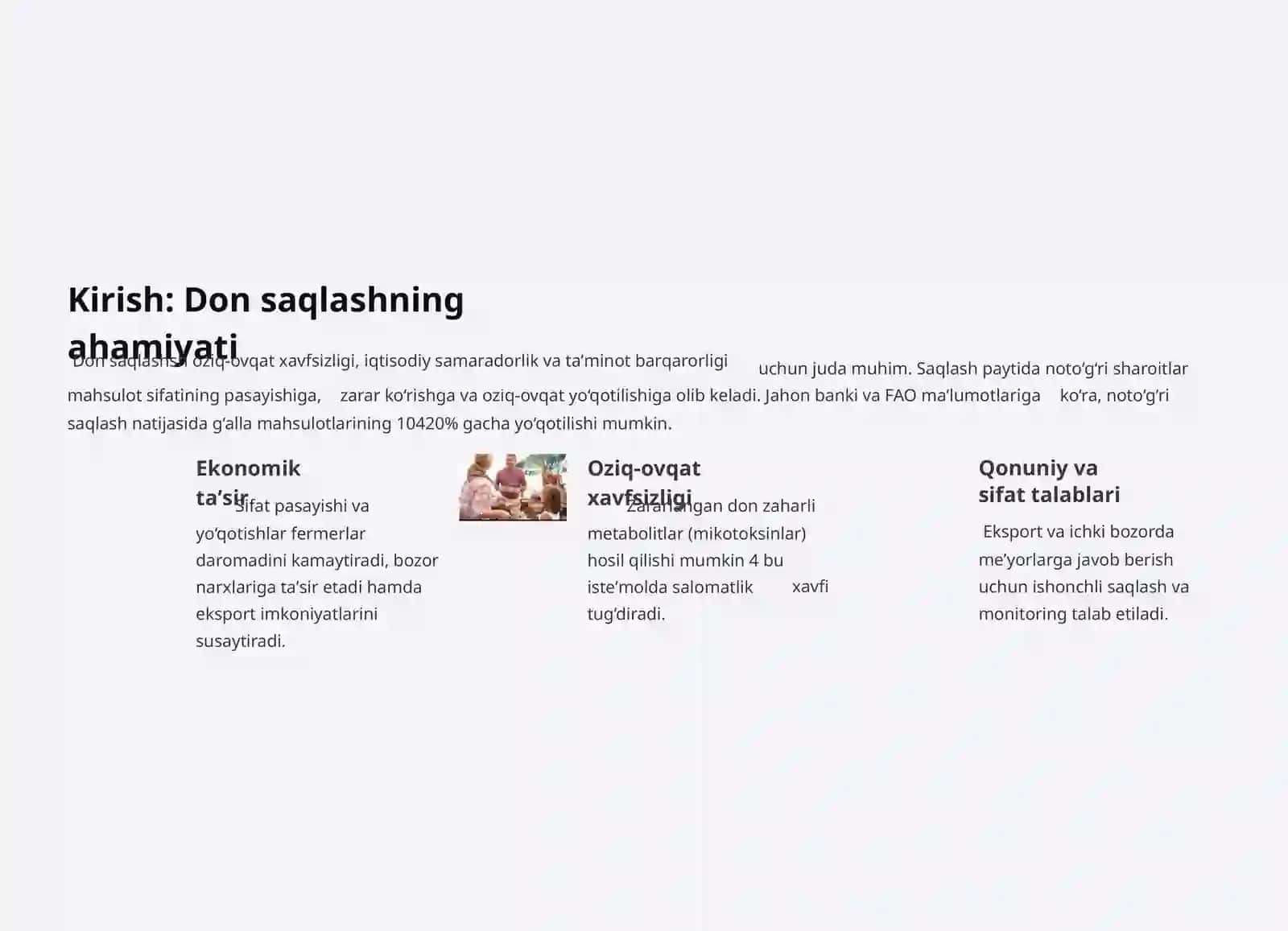 Don va don mahsulotlarini saqlashdagi ro‘y beradigan jarayonlar 2