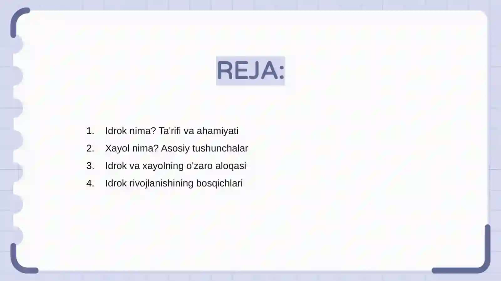 Idrok va xayol haqida 2