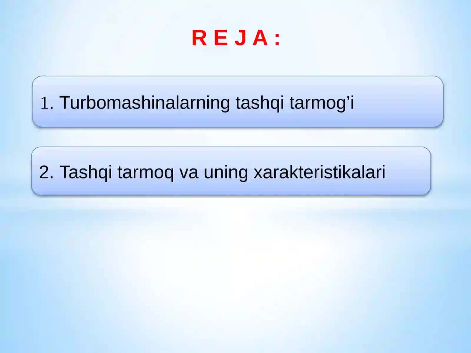 Tashqi tarmoq va uning xarakteristikalari 2