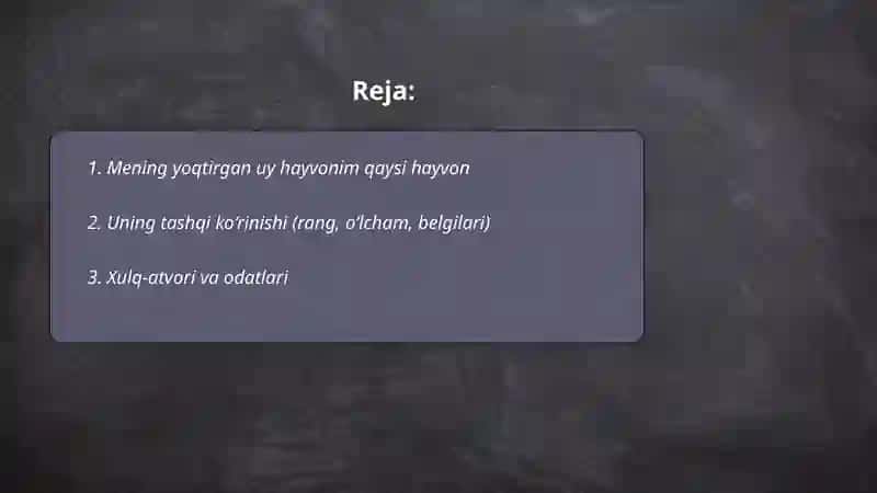 Yoqtirgan uy hayvonim 2