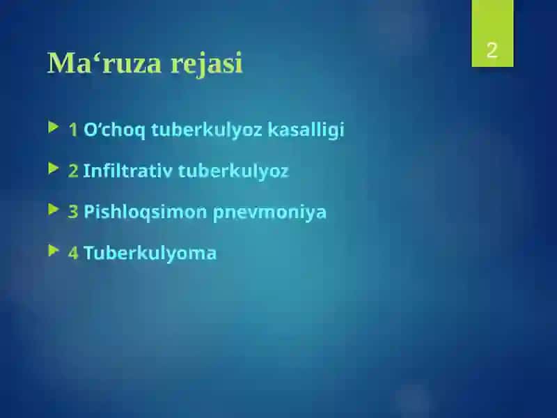 Tuberkulyoz Kasalligi 2