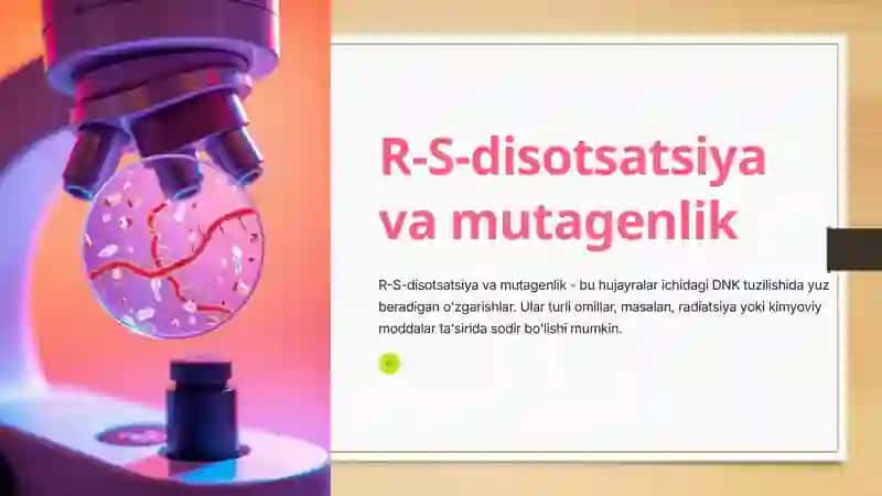 R-S-disotsatsiya va mutagenlik 2