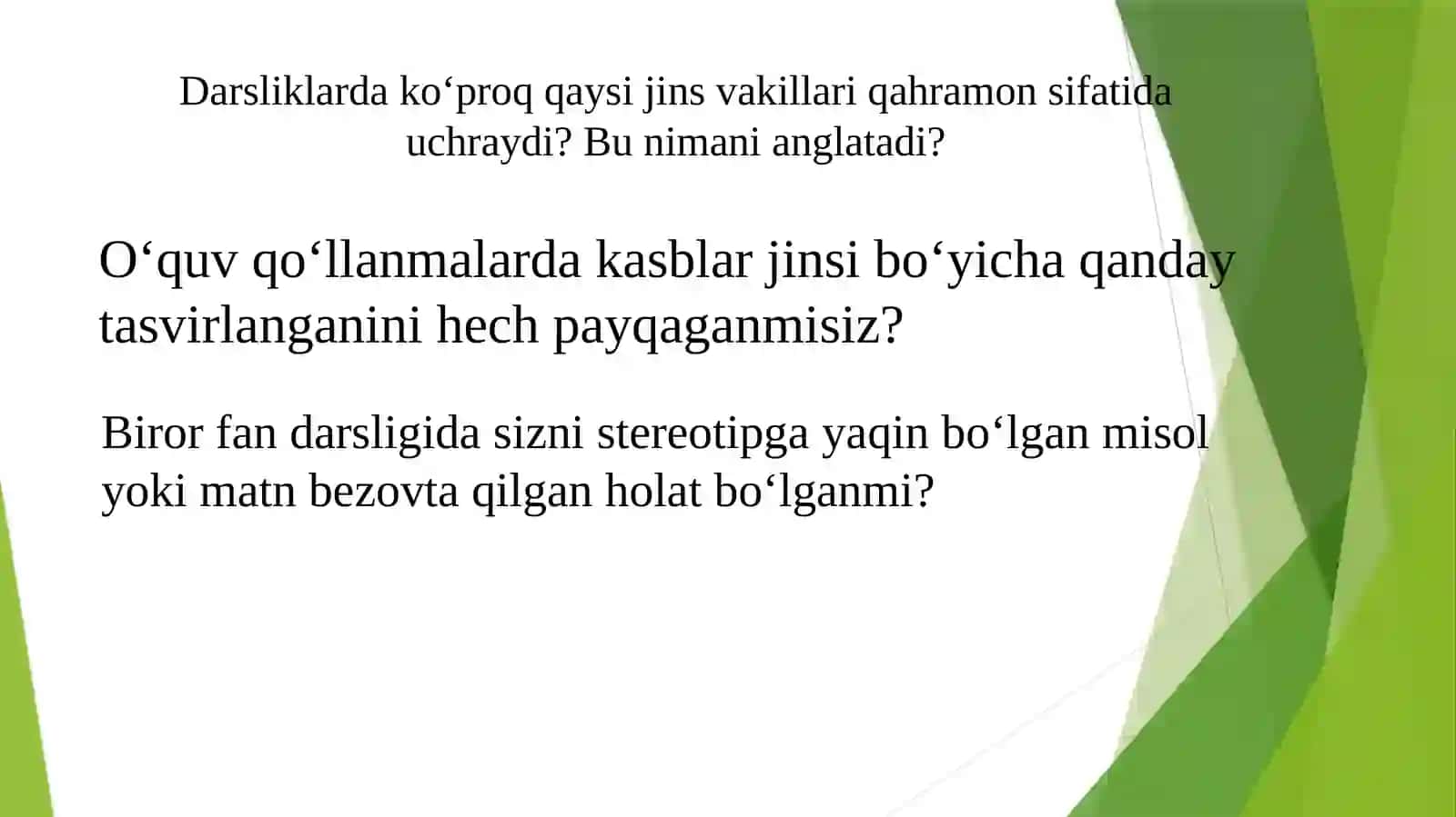 Gender tenglikni ta’minlashdagi muammolar 2