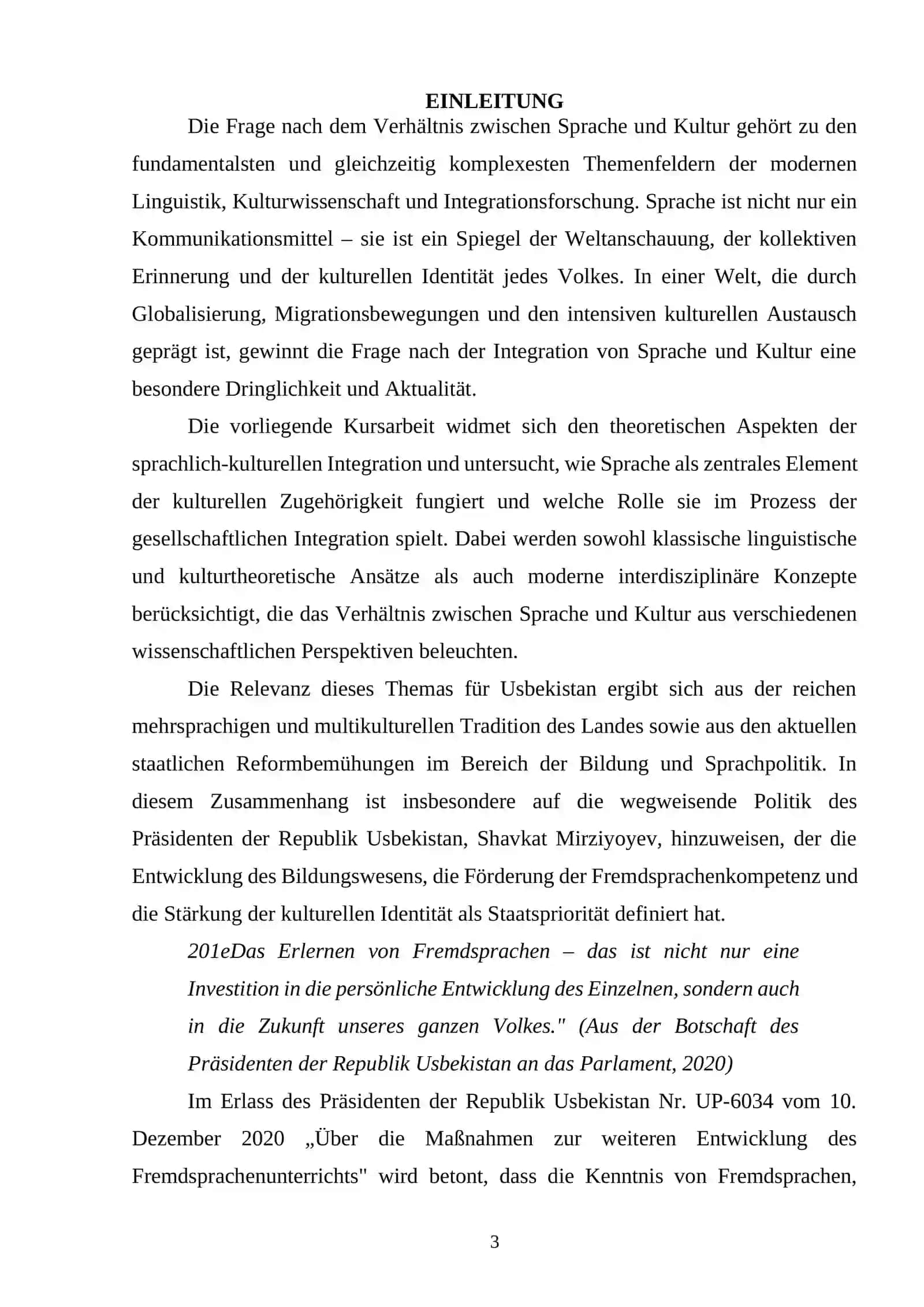 Sprache und Kultur – theoretische Aspekte der Integration 2