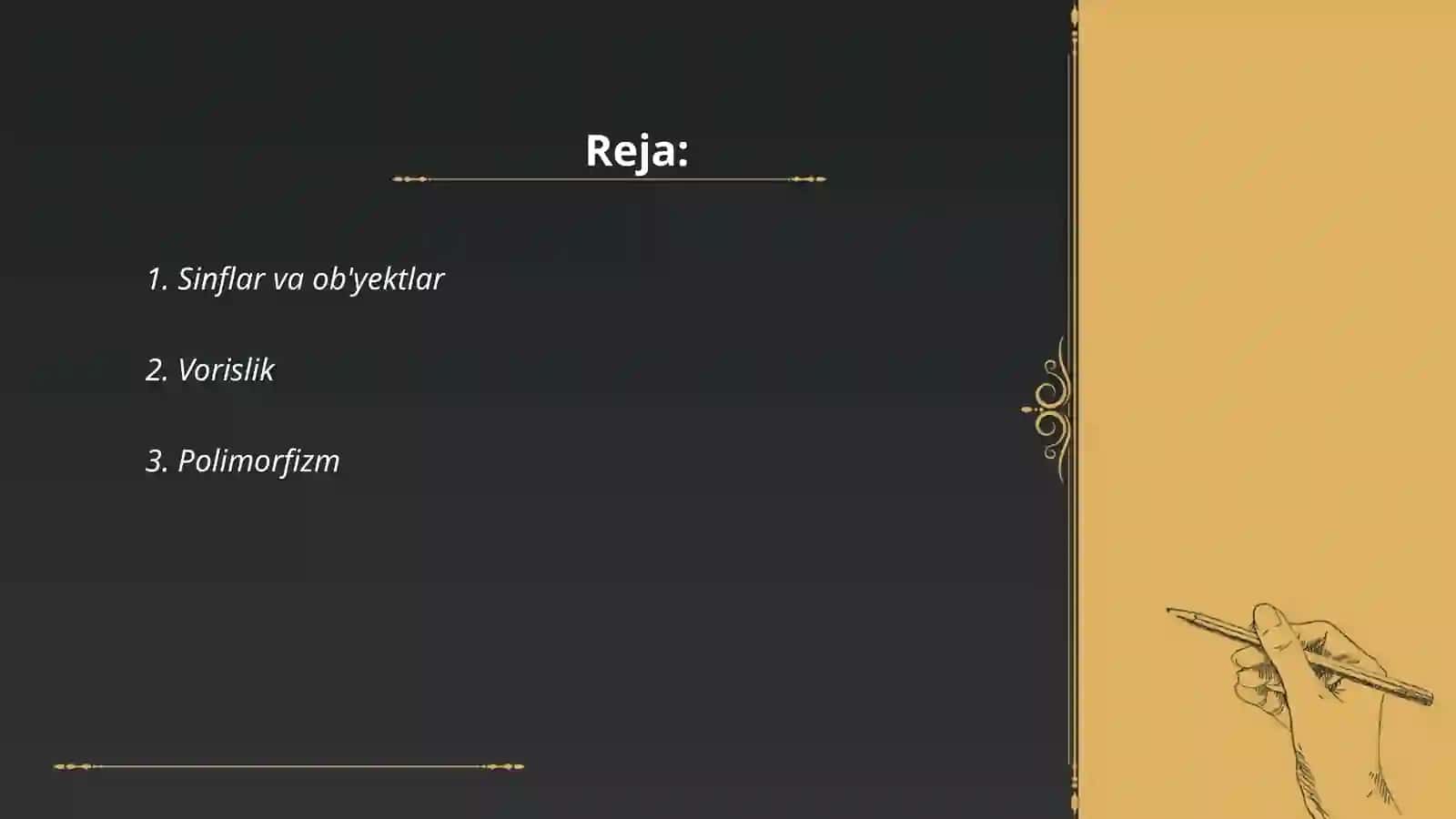 Obyektga yõnaltirilgan dasturlash tillari 2