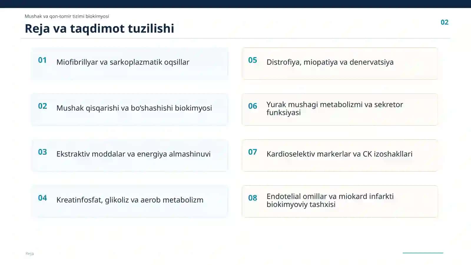 Mushak va qon-tomir tizimi biokimyosi 2