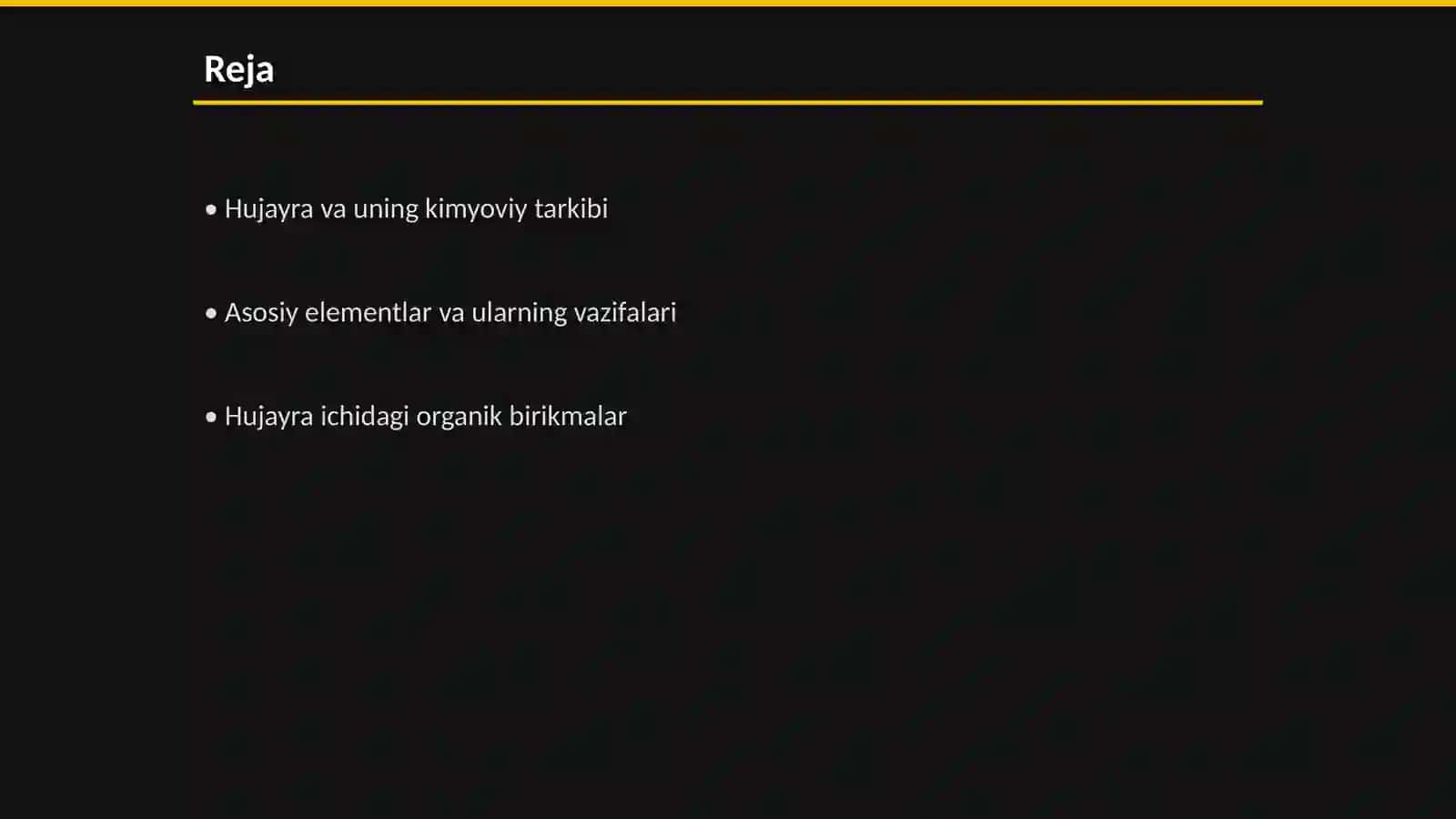 Hujayraning kimyoviy tarkibi 2