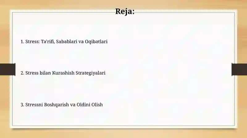 Stress va uni boshqarish strategiyalari 2