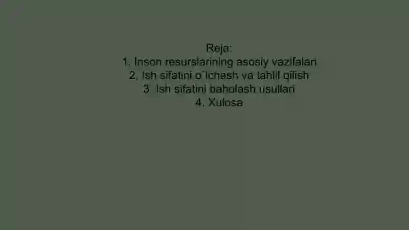 Inson Resurslarining Tashkilot Ish SifatigaTa'siri 2