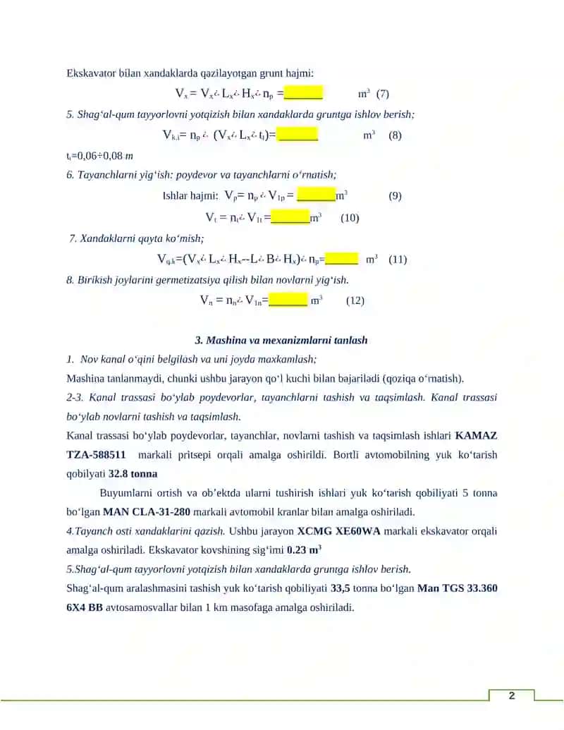Novlarda sug‘orish tarmog‘ini qurish 2