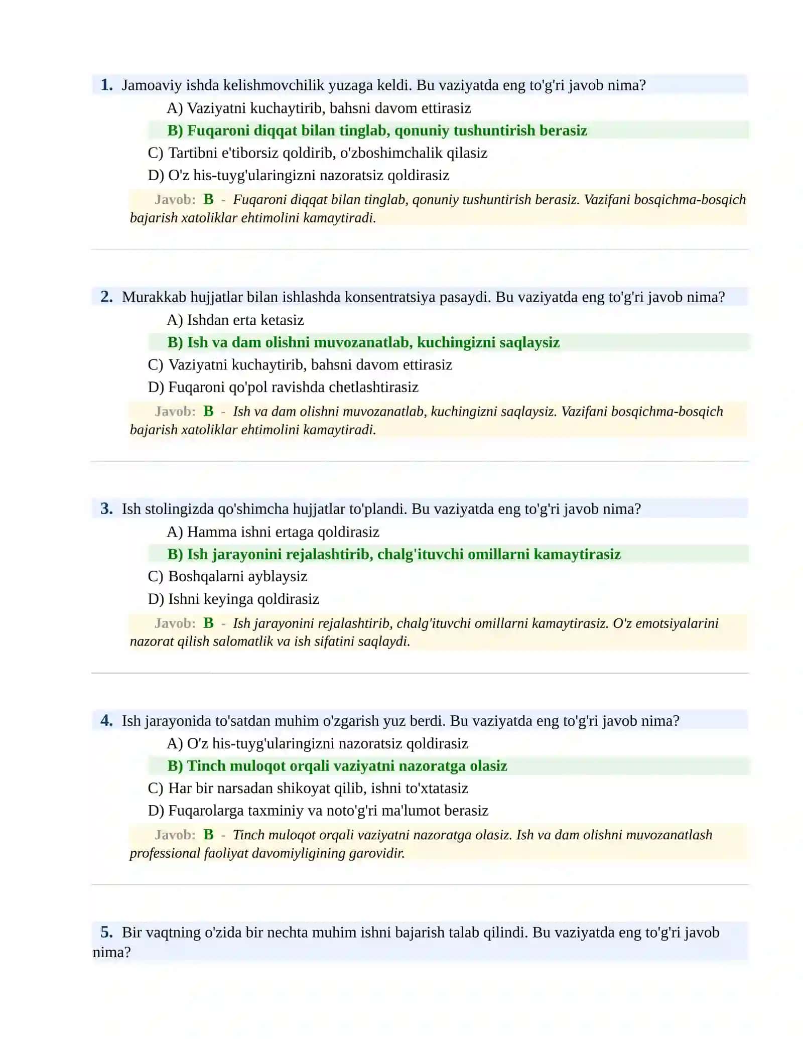 KIRISH PSIXOLOGIK SINOV Testlari 2