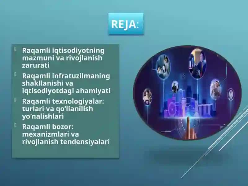 Raqamli iqtisodiyotning tarkibiy qismlari. 2