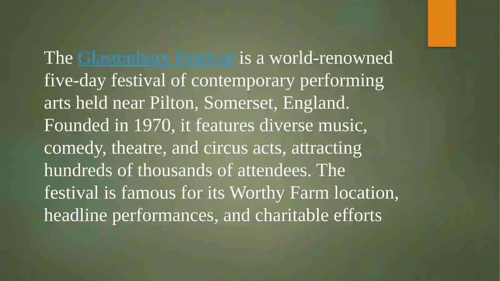 THE GLOSTONBURY FESTIVAL 2