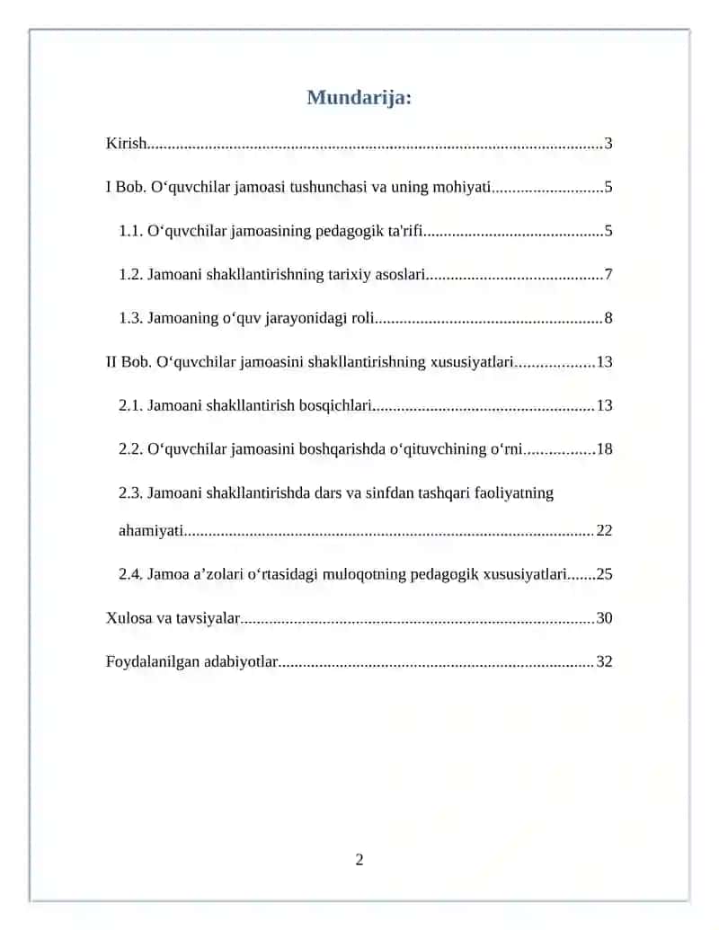 O‘quvchilar jamoasini tashkil qilishning o‘ziga xos xususiyatlari 2