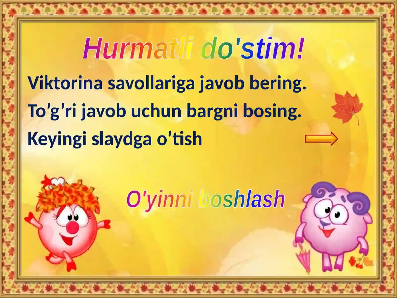 Kuzgi o'yin 2