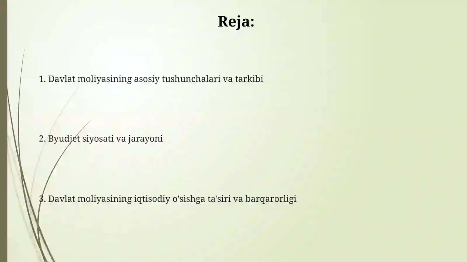 Davlat moliyasining mohiyati va tarkibi 2