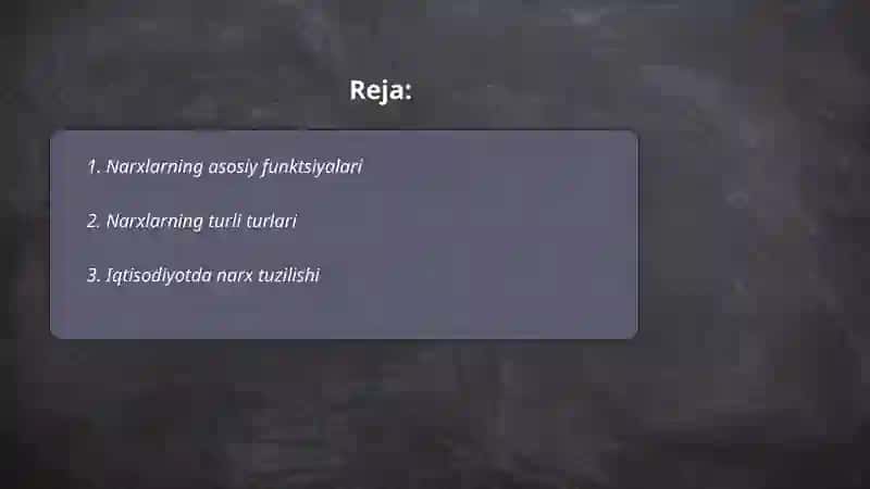 Iqtisodiyotda narx va uning shakllari 2
