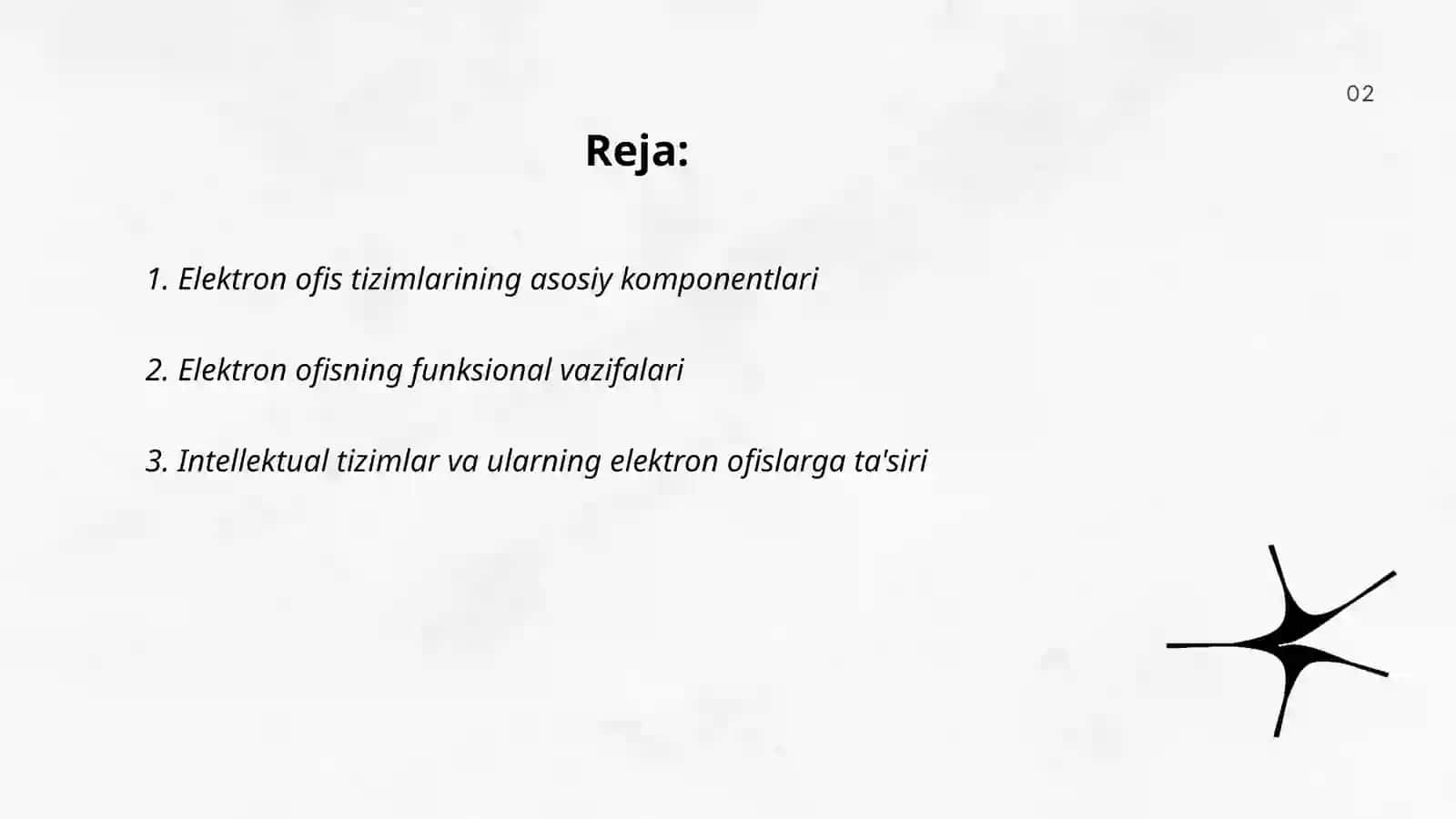 Elektron ofis tizimlarining asosiy komponentlari 2
