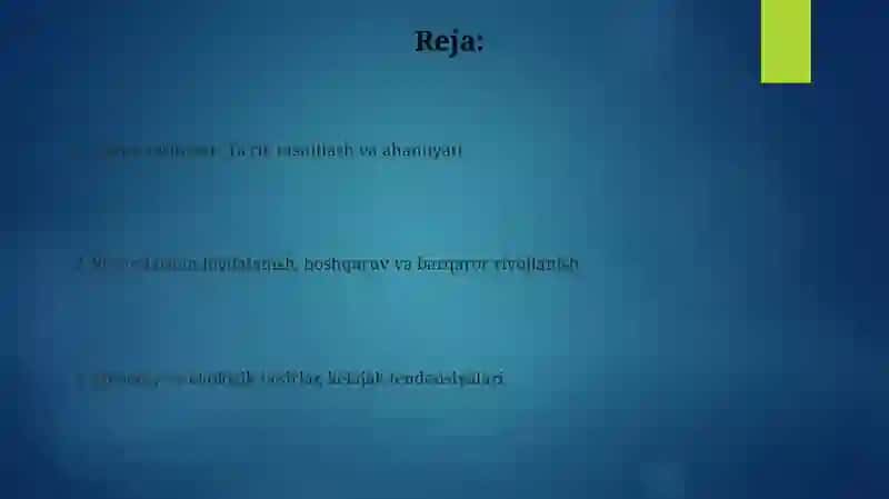 Tabiy resurslar va ularning tasnifi 2