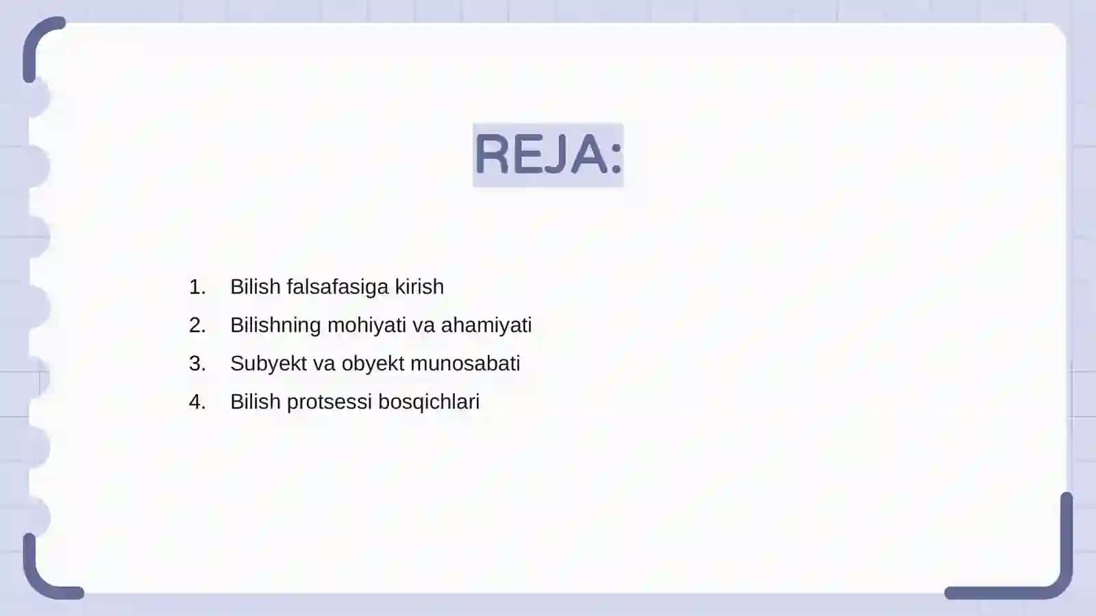 Bilish falsafasi 2