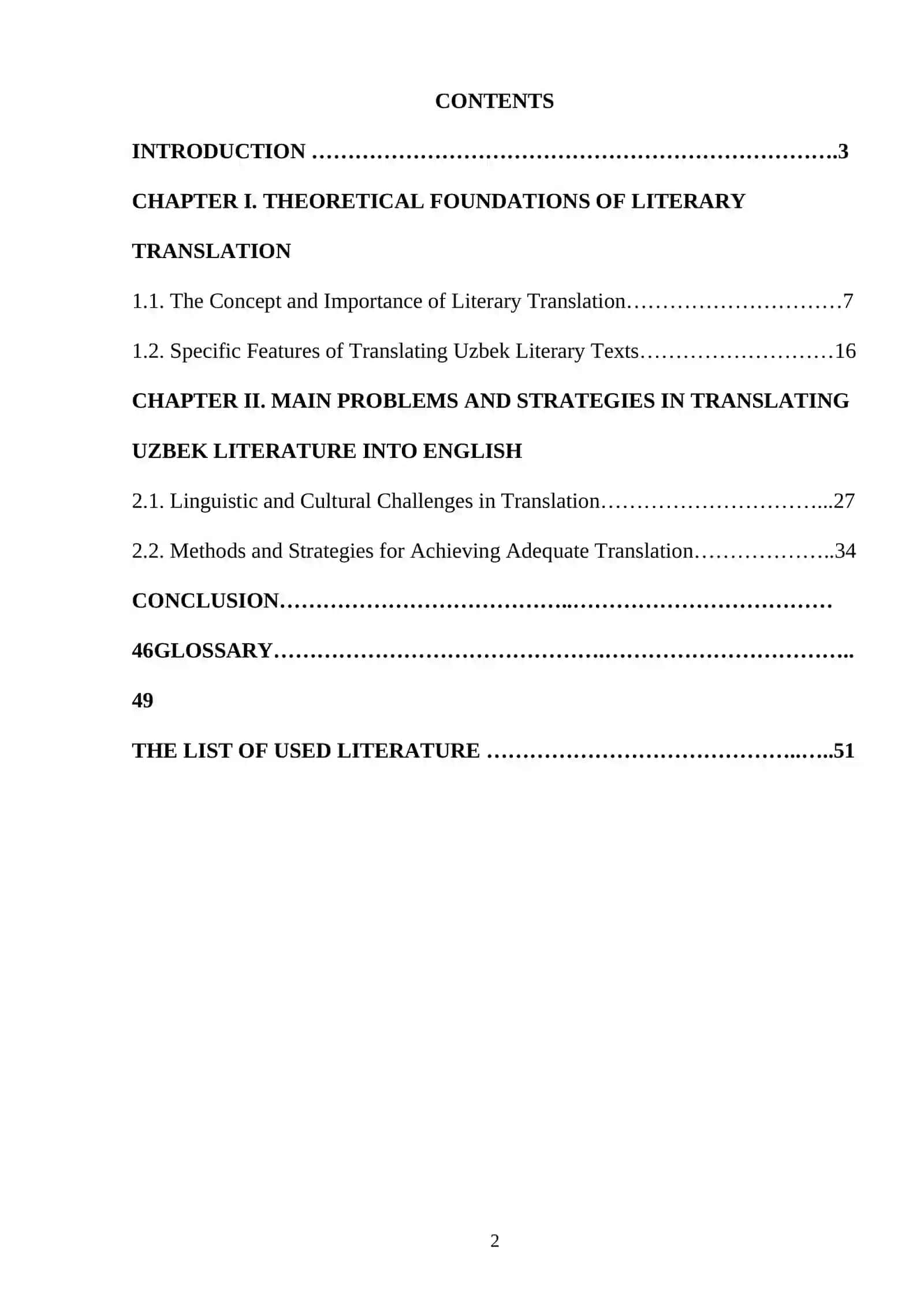 Problems of translating Uzbek literary works into English 2