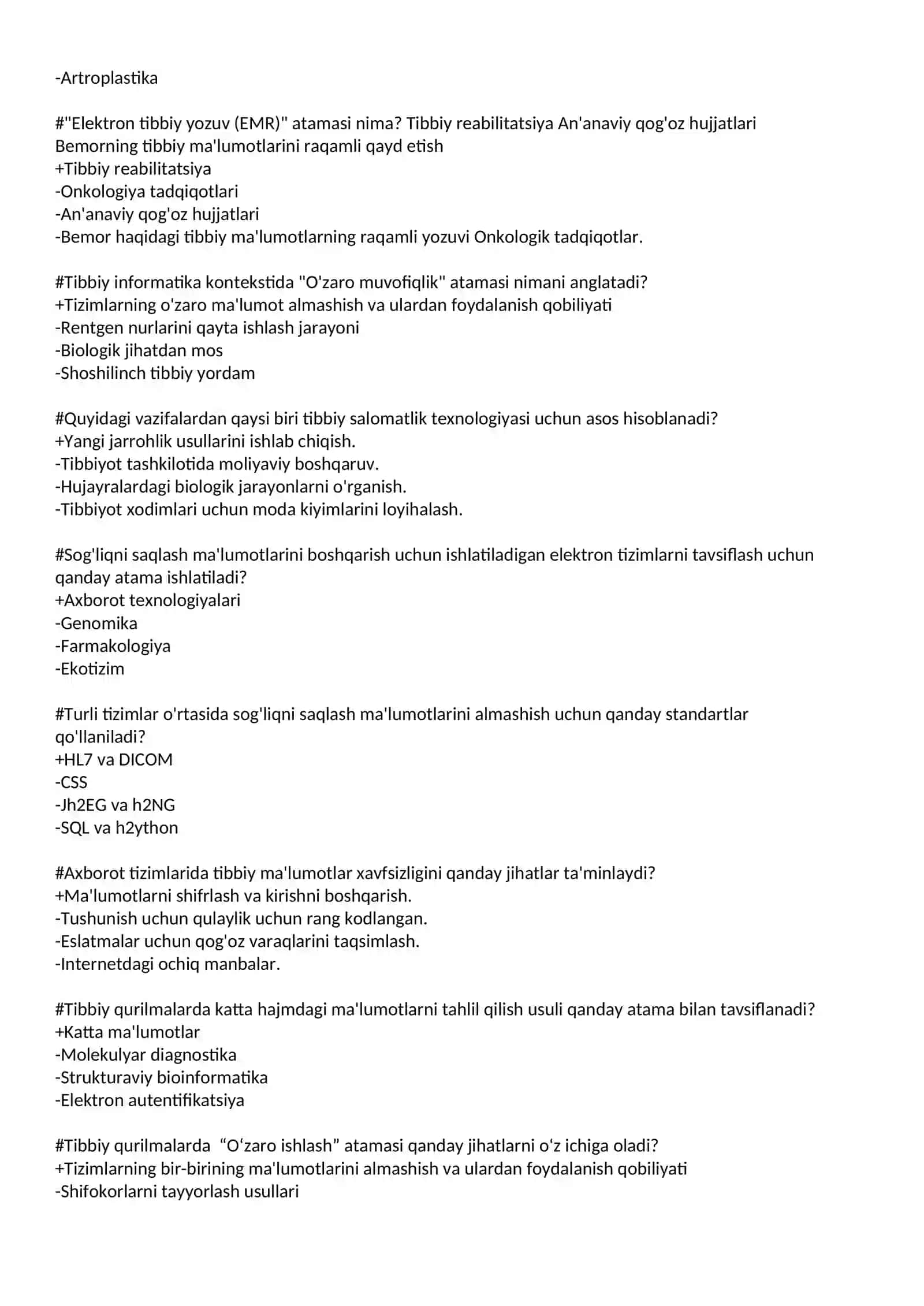 Tibbiy informatika 2