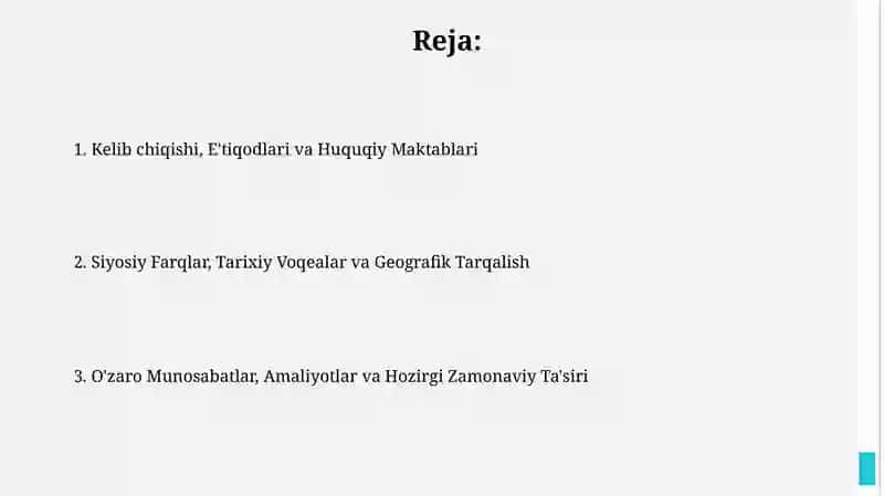 Islom dinida asosiy oʻnalishlar: Sunniylik va shialik 2