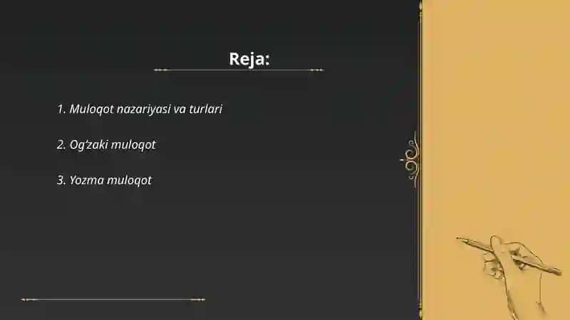 Muloqot va kommunikatsiya 2