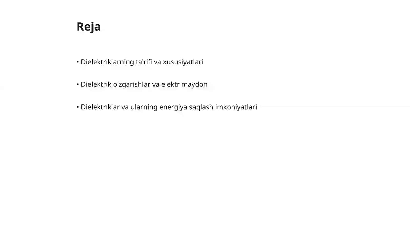 Elektr maydonida dielektriklarning xususiyatlari 2