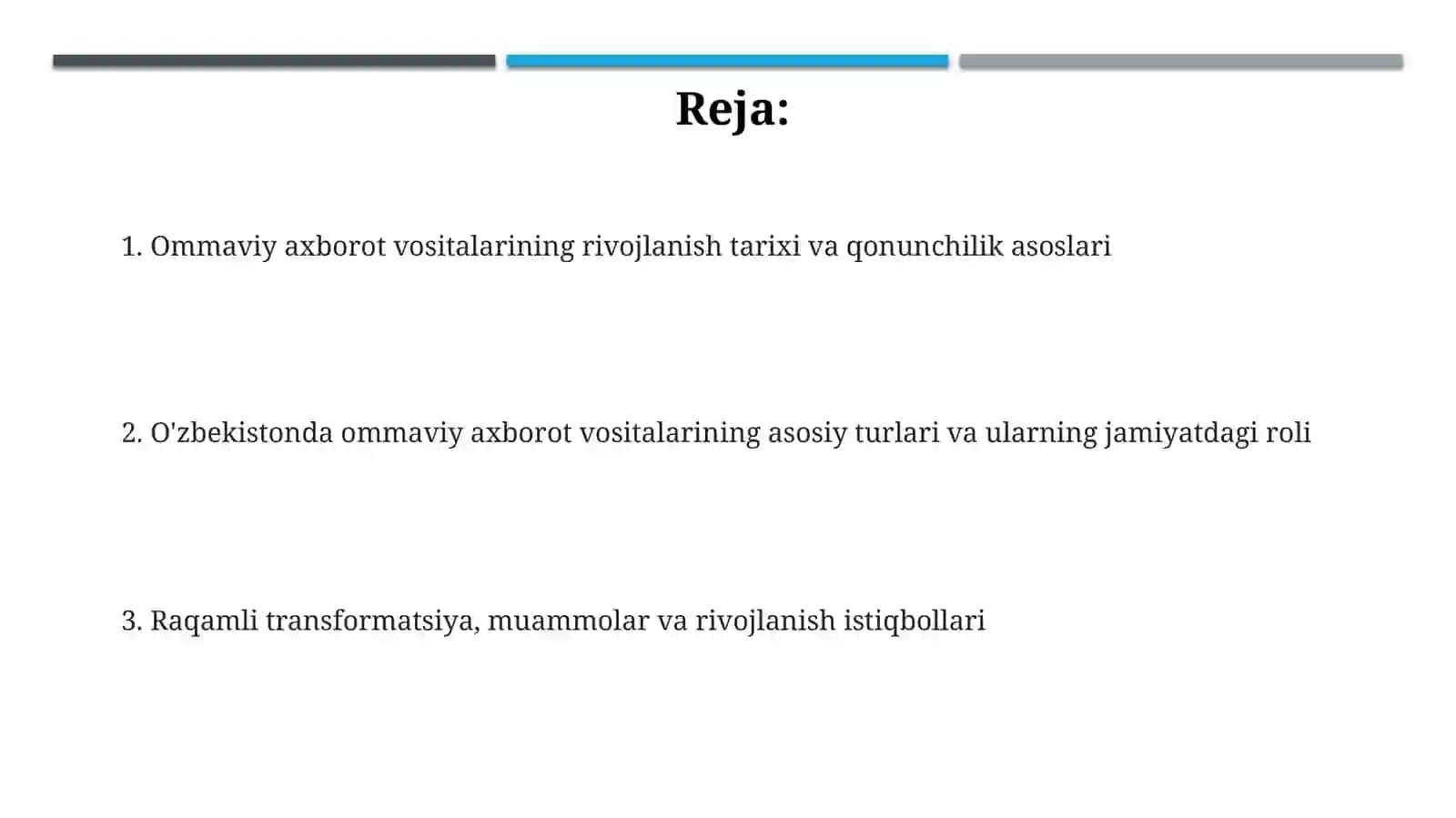 Ommaviy axborot vositalarining faoliyati 2