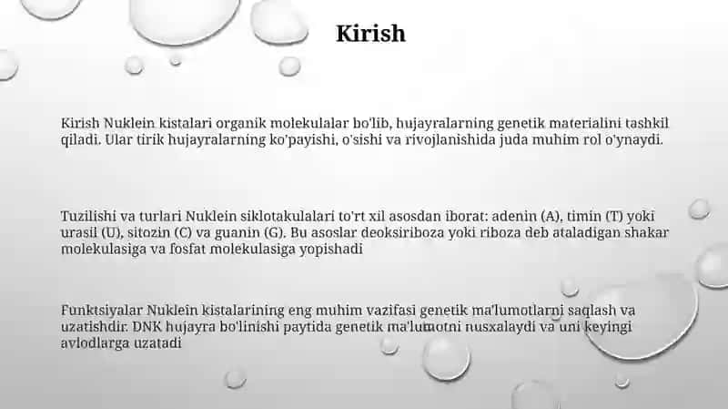 Nuklein Kislotalar Olinishi Va Xossalari 2