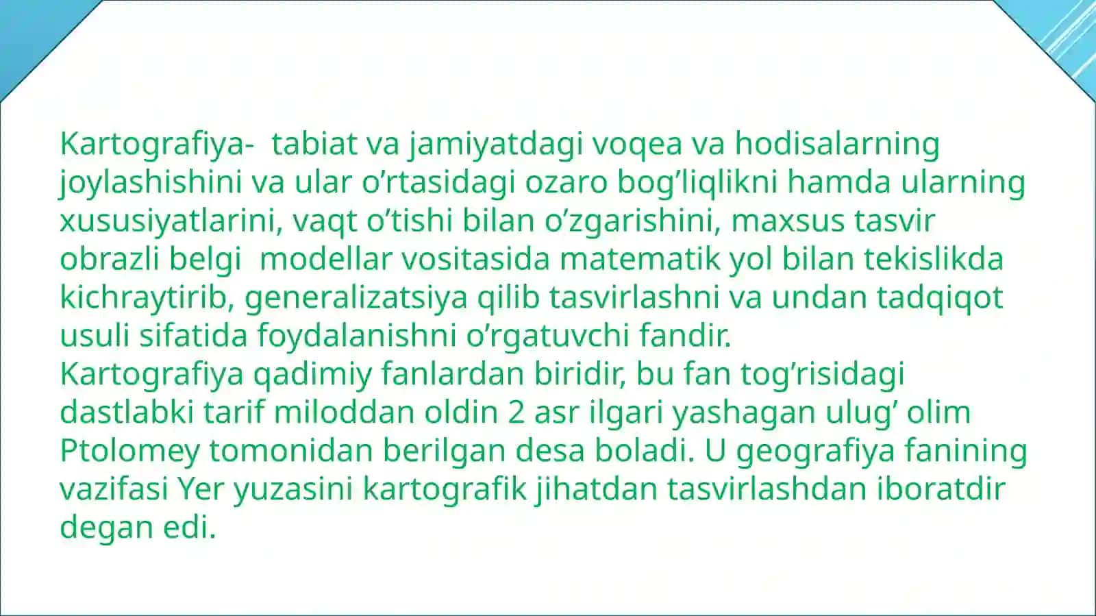 Kartografiya tuzilmasi 2
