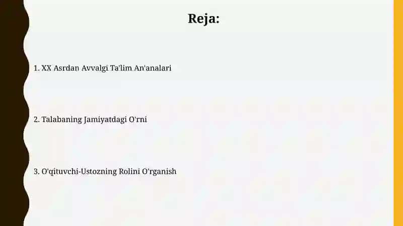 XX Asrdan Avvalgi Ta'lim An'analari 2