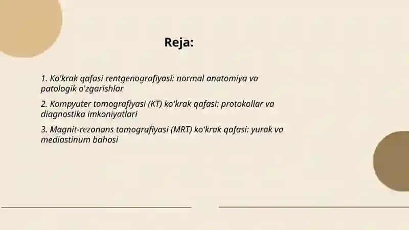Kòkrak qafasi azolari.Nur tashhisoti 2