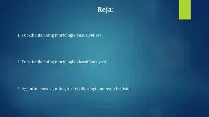 Turkik tillar tasnifidagi morfologik tamoyillari 2