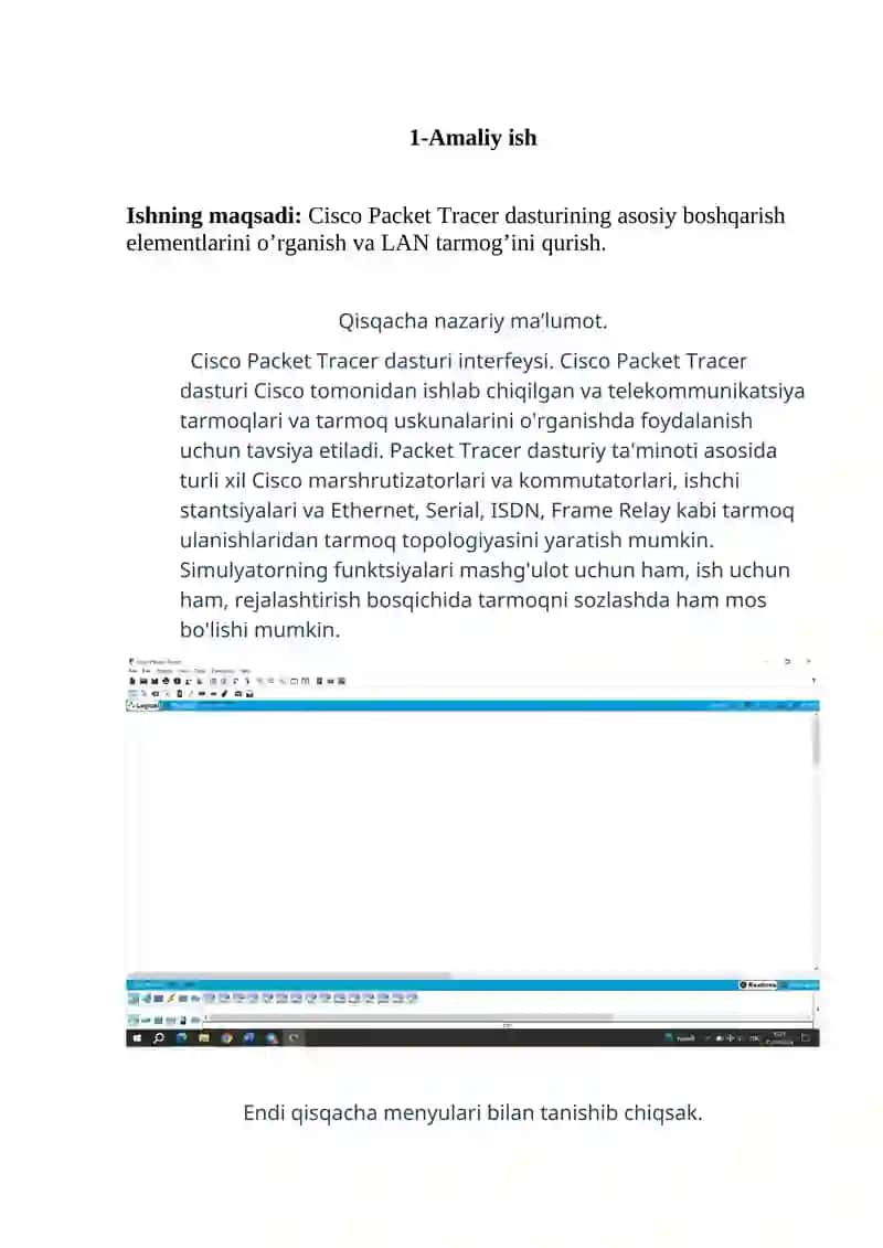 Cisco Packet Tracer dasturi 2