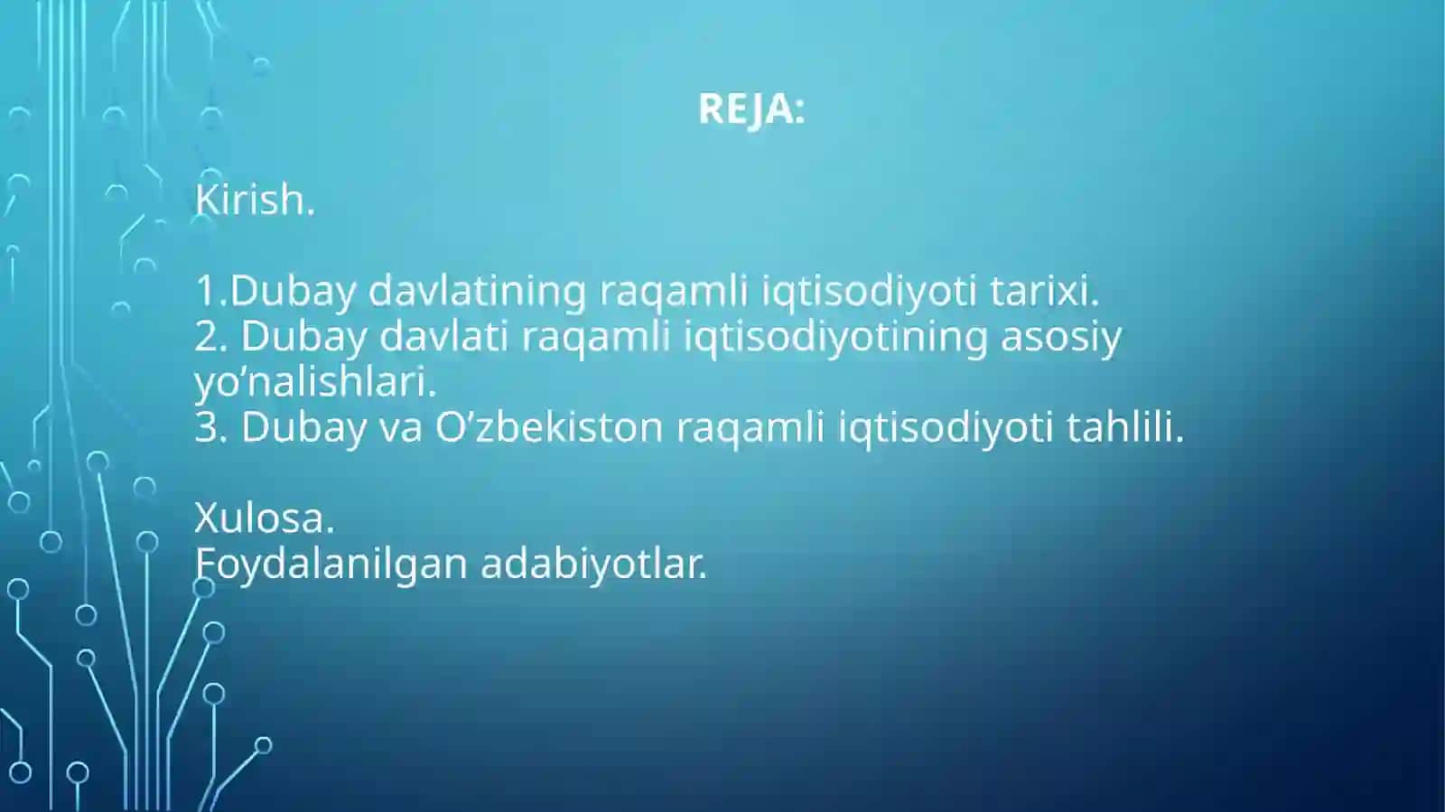 DUBAY davlatining raqamli iqtisodiyot tahlili 2