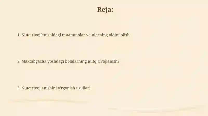 Nutq rivojlanishi va uni oʻrganish 2