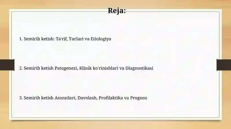 Yog‘lar almashinuvini buzilishi.Semizlik 2