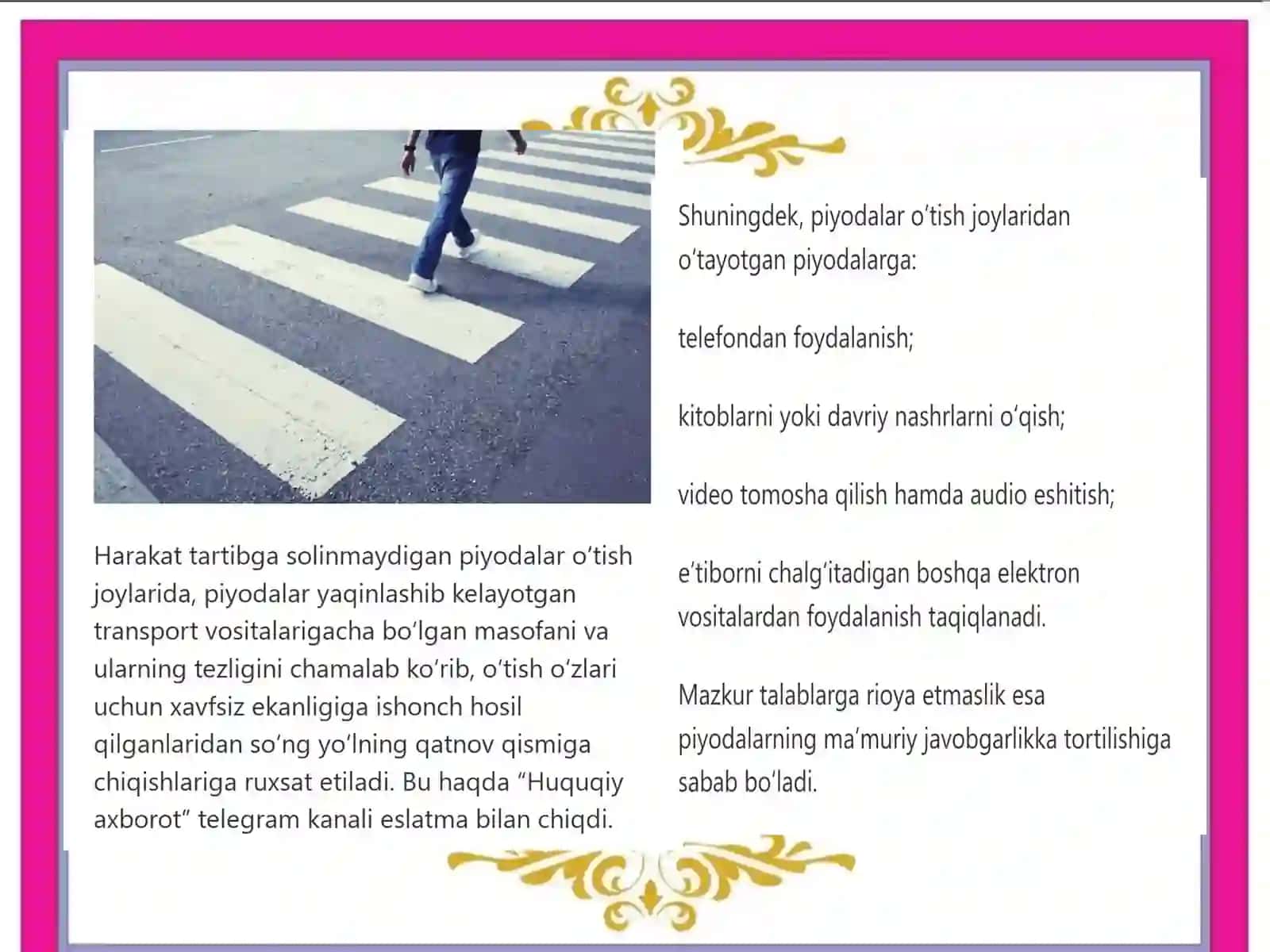 Yo’l harakati qoidalari 2