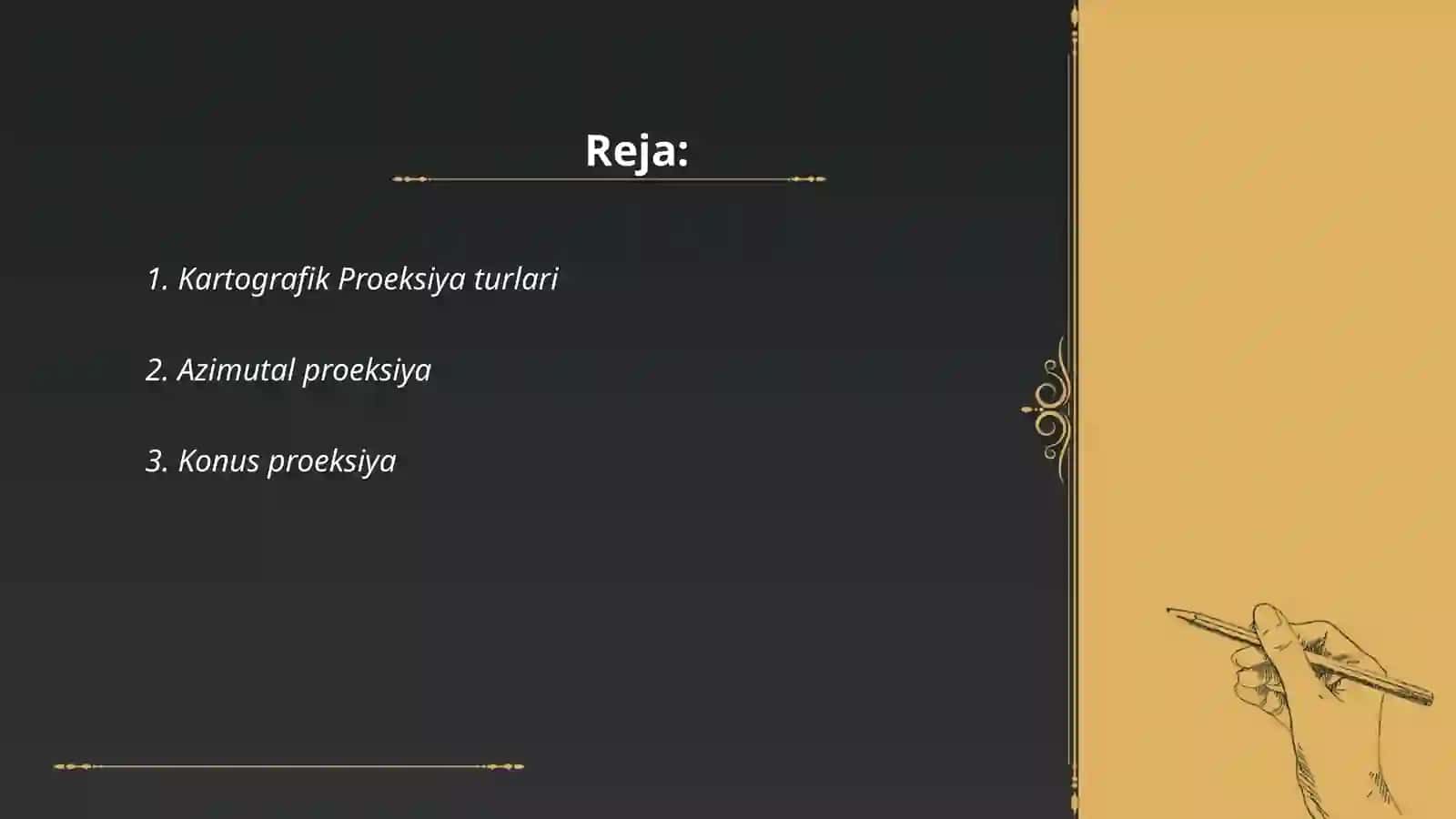 Kartografik Proeksiyalarni Aniqlash 2