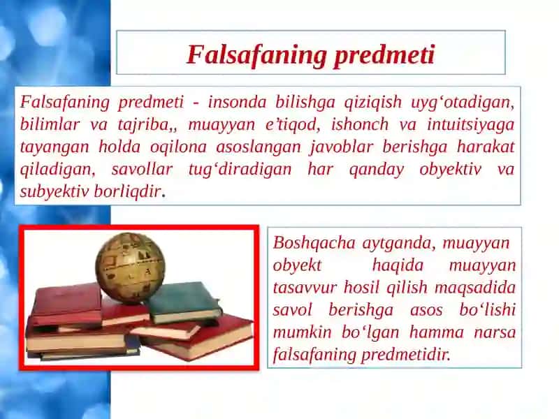 Falsafa fanining predmeti 2
