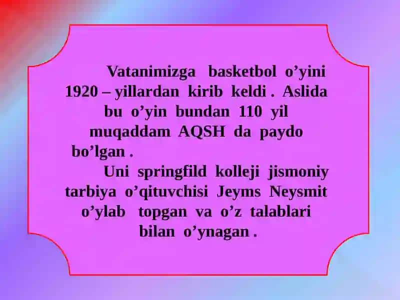 Basketbol o‘yinida harakatlanish texnikasini o'rganish 2