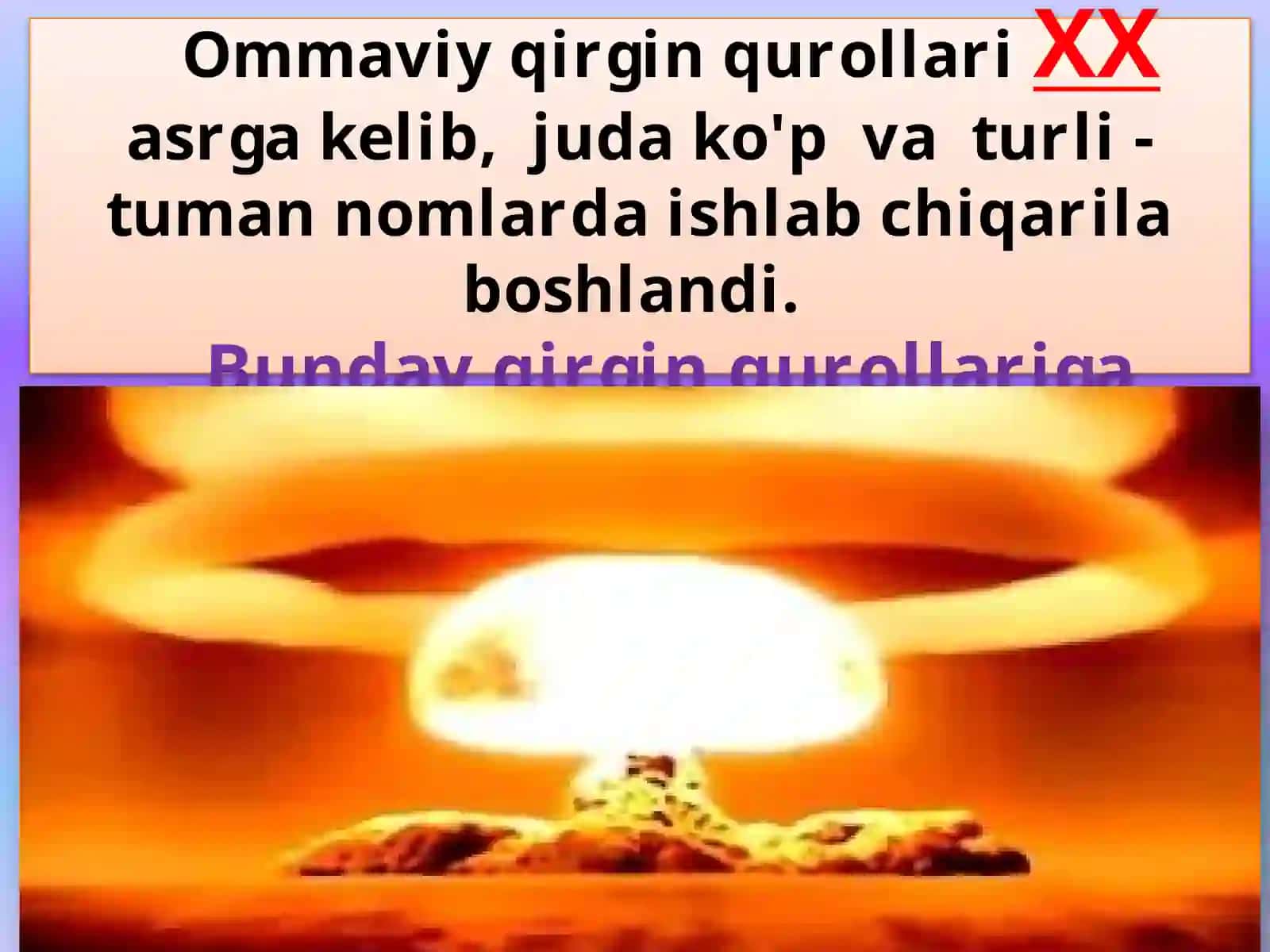 OMMAVIY QIRG’IN QUROLLARI 2