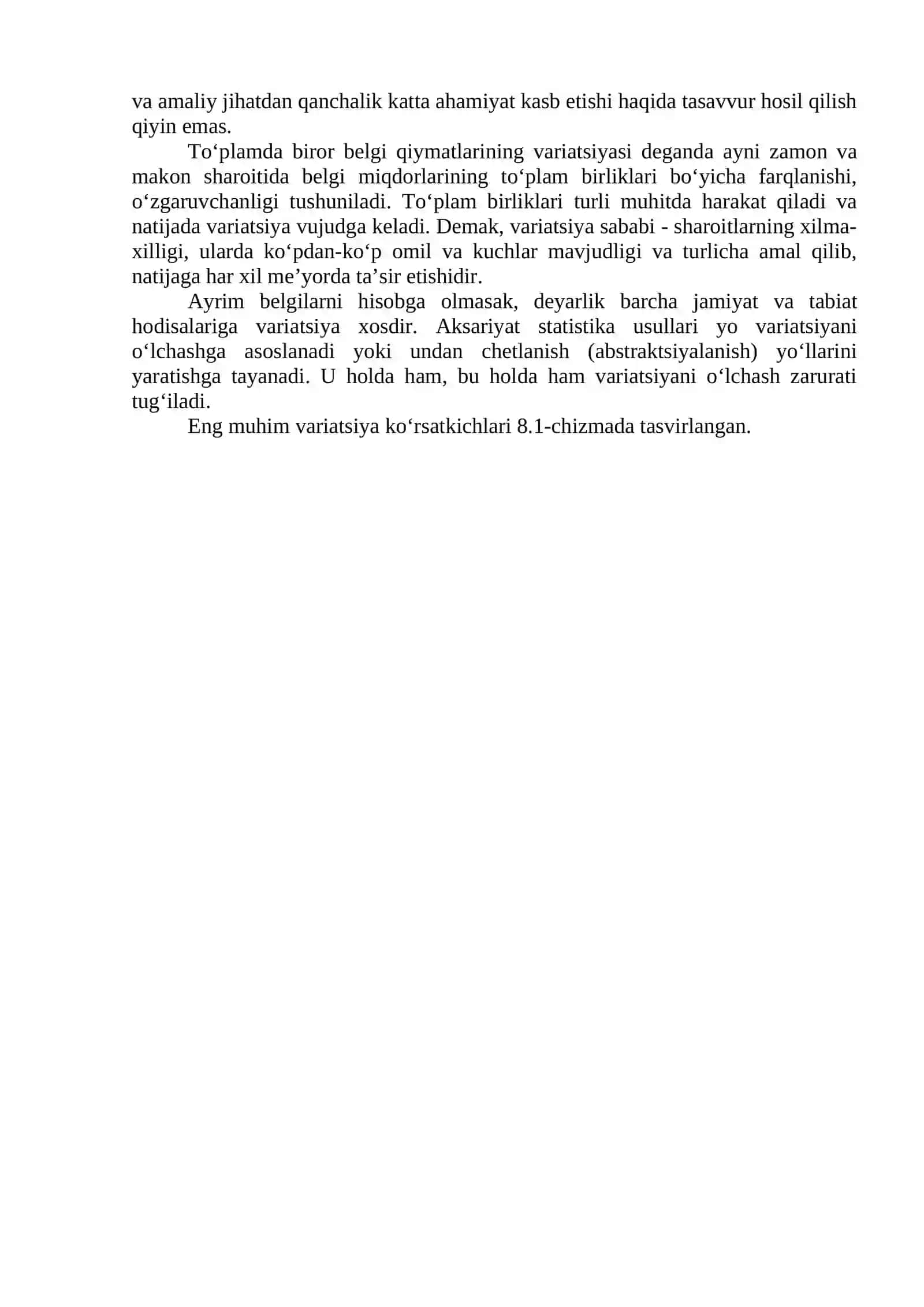 VARIATSIYA KO'RSATKICHLARI 2