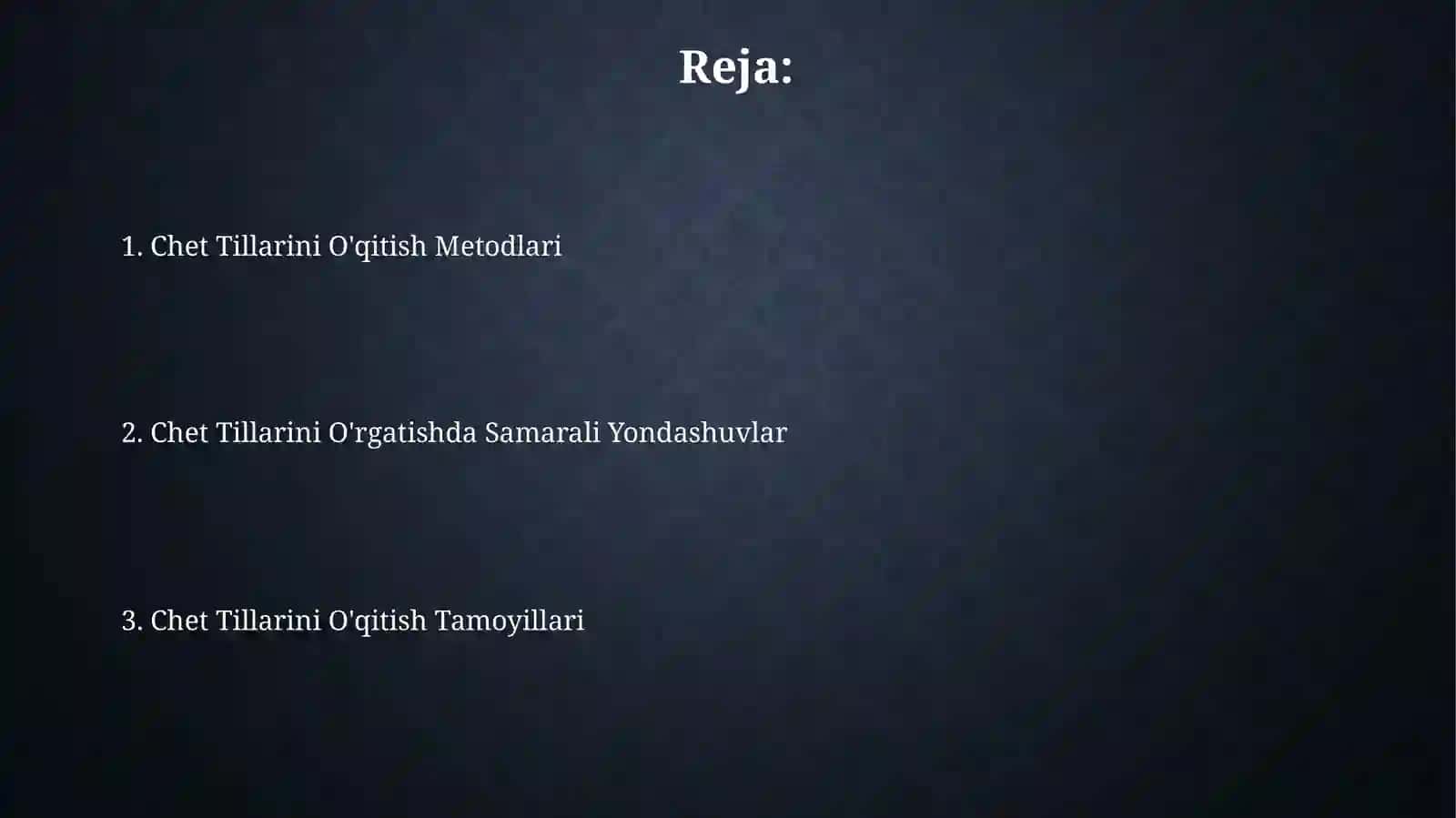 Chet Tillarini O'qitish Metodlari 2