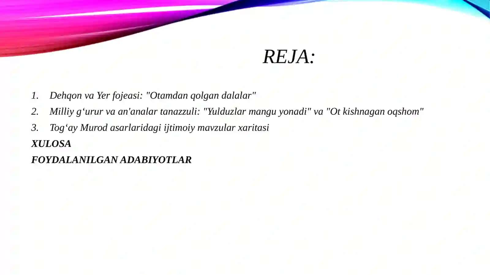 Tog‘ay Murod hikoyalarida ijtimoiy hayot tasviri 2