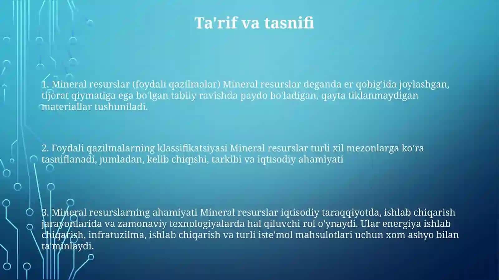Yonuvchi Foydali Qazilmalar 2