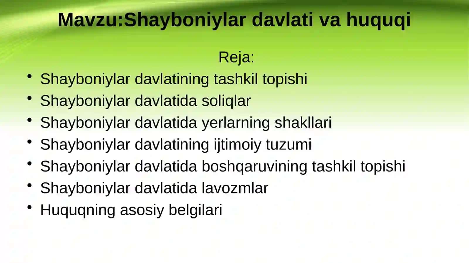 SHAYBONIYLAR DAVLATI XARITASI 2
