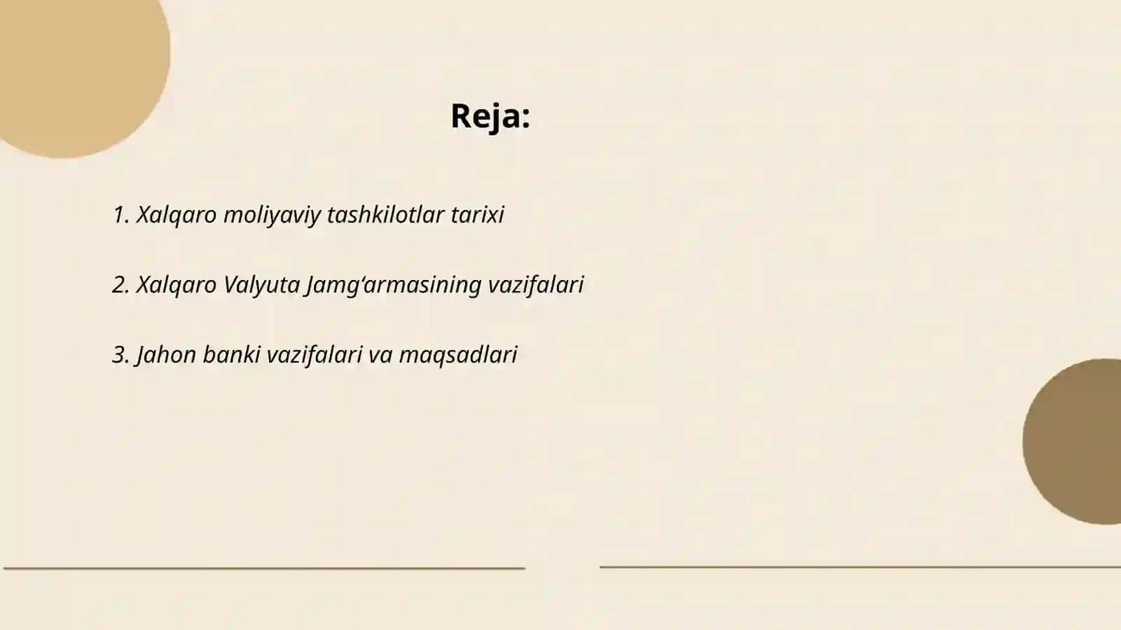 Xalqaro moliyaviy tashkilotlar tarixi 2